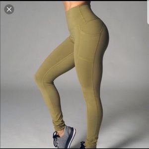 Olive colored BuffBunny Full Length Pants